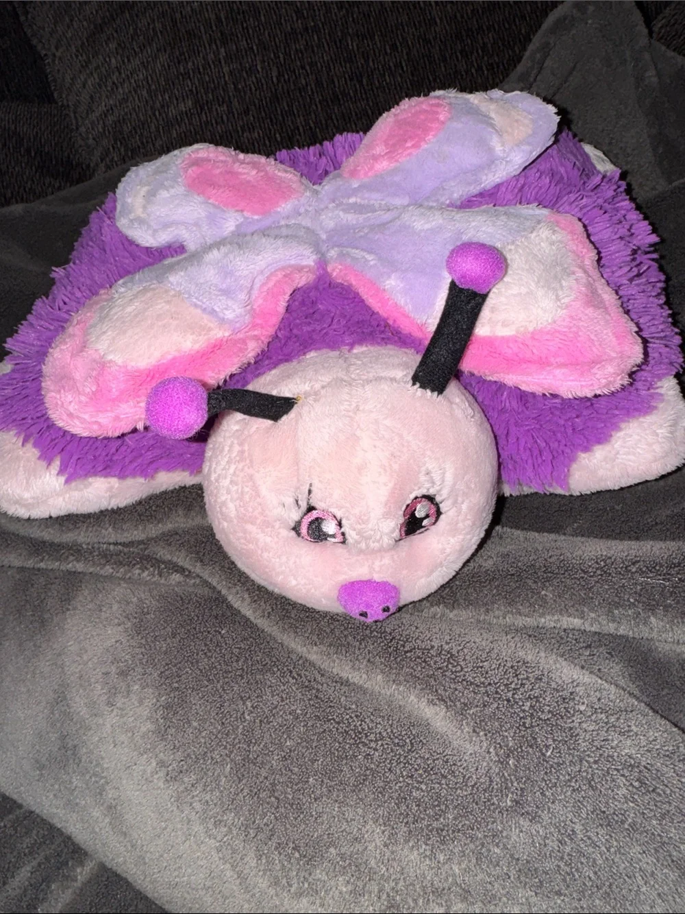 Kids Pillow Pets Purple & Pink Butterfly Plush Pillow! Perfect for camping!
